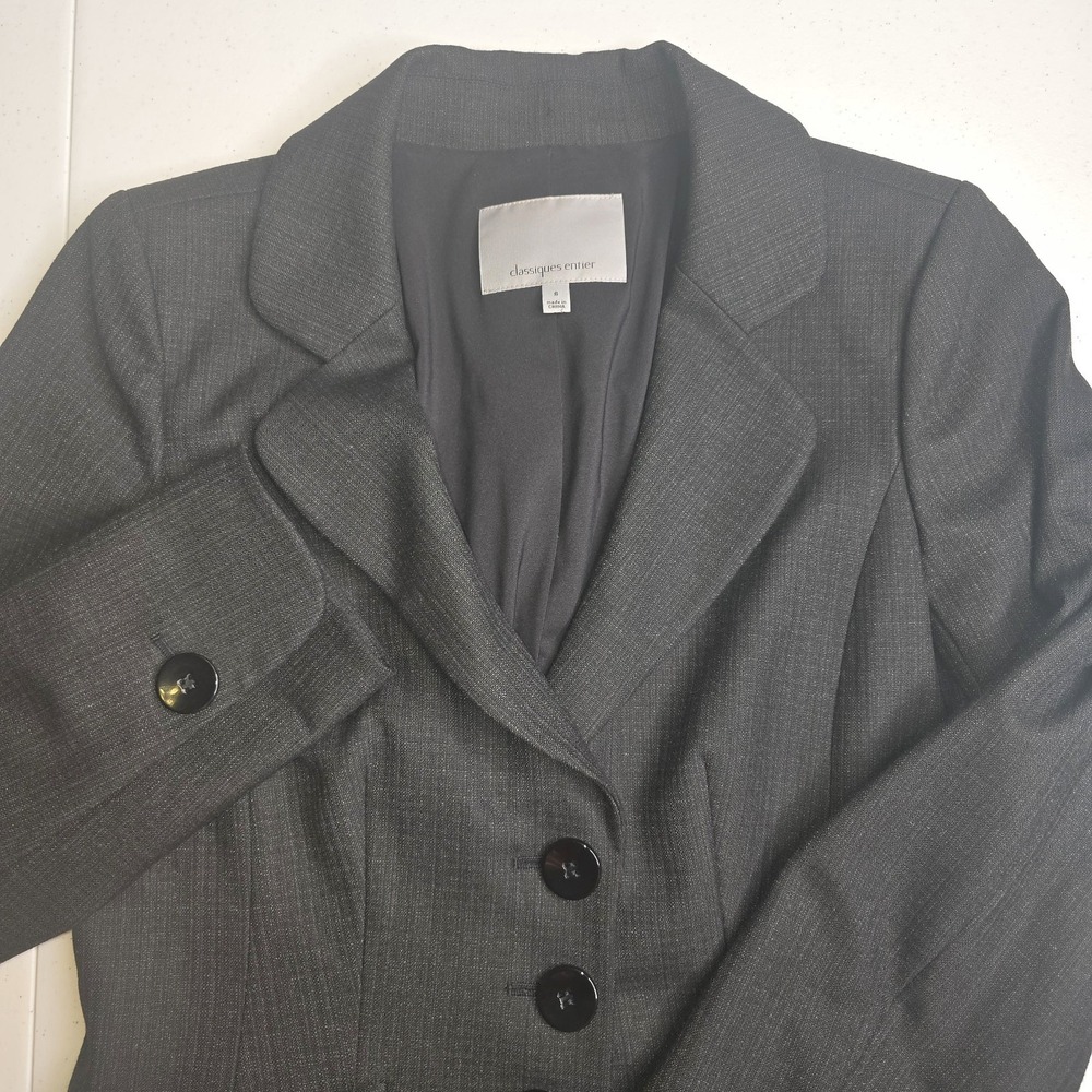 CLASSIQUES ENTIER Women's Size 8 Blazer‎ Black -1362